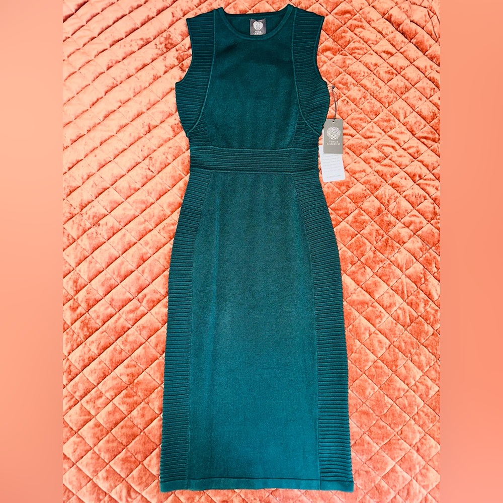 Vince Camuto Sleeveless Green Pencil Dress